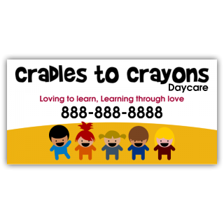 Cradles to Crayons Daycare Vinyl Banner