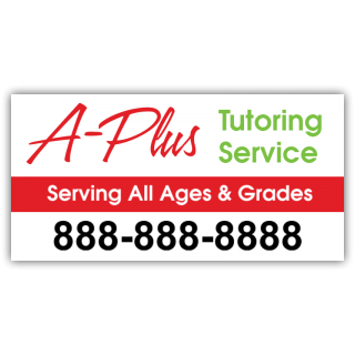 A Plus Tutoring Service Vinyl Banner