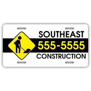 Construction Company License Plate