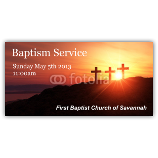 First Baptism Service Vinyl Banner