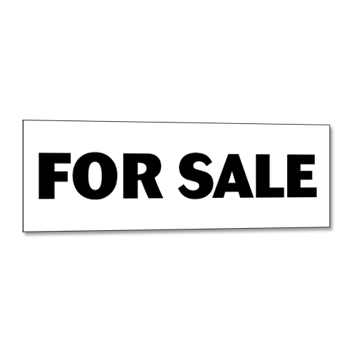 6" x 18" Single Rider - Double Sided w/Black Text