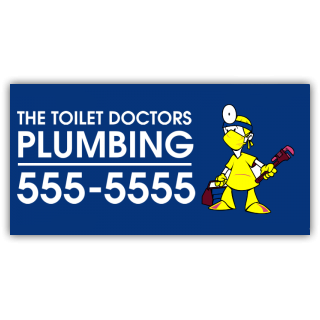 The Toilet Doctors Plumbing Vinyl Banner