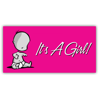 It's a Girl Magnetic Sign - Magnetic Sign