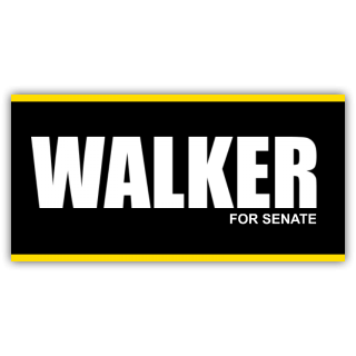 Walker For Senate Vinyl Banner