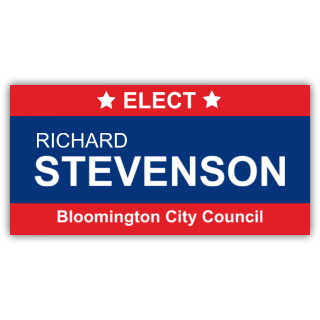 Richard Stevenson For City Council Vinyl Banner