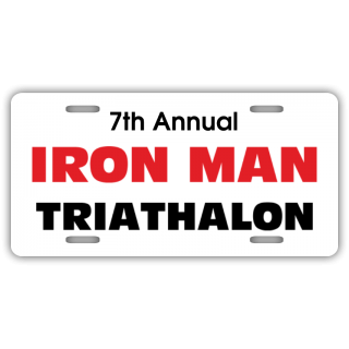 Iron Man Triathalon License Plate