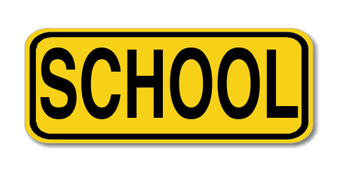 Road Sign Poly 8"H x 24"W