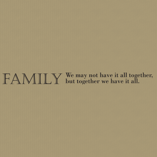 Family 237 Wall Lettering