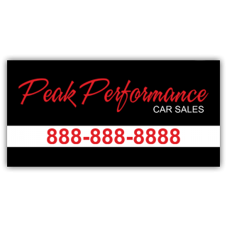 Peak Performance Car Sales Magnetic Sign - Magnetic Sign