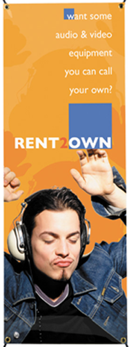 FLEX-X 11 oz. Anti-Curl Banner 23.5"W x 62.7"H