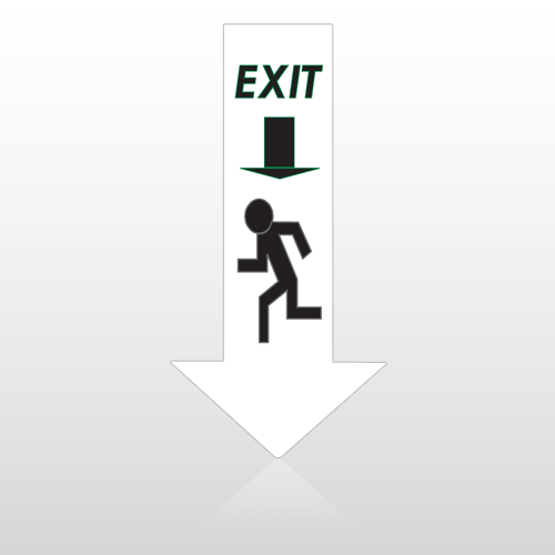 Exit 07 Floor Decal Arrow Down
