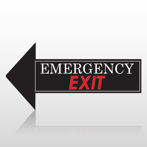 Exit 37 Floor Decal Left Arrow