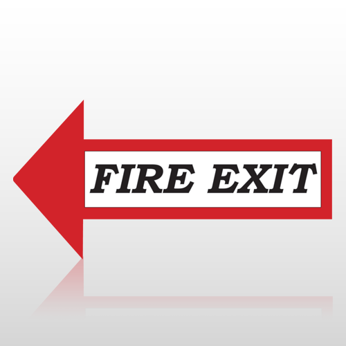Exit 38 Floor Decal Left Arrow