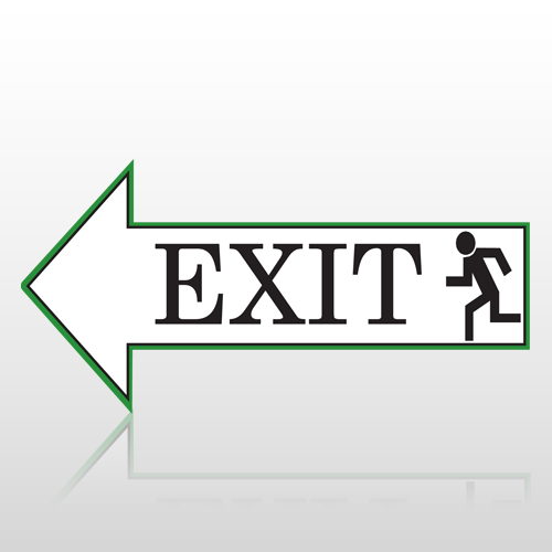 Exit 41 Floor Decal Left Arrow