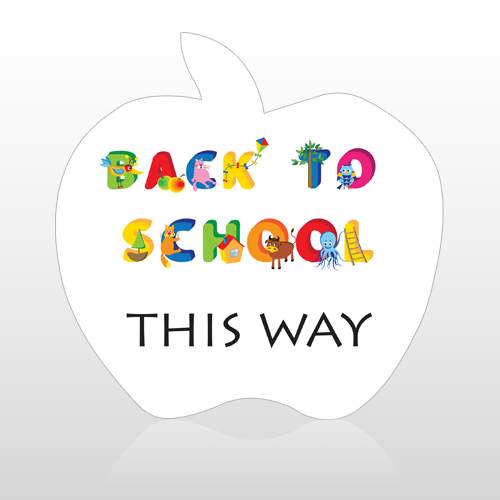 School 2 Floor Decal Apple