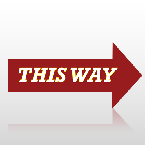 Direction 50 Floor Decal Right Arrow