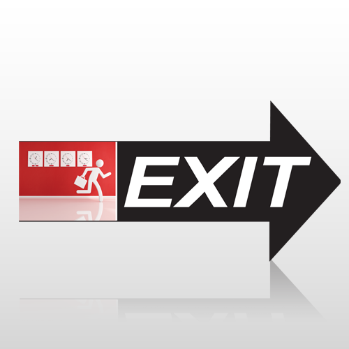 Exit 42 Floor Decal Right Arrow