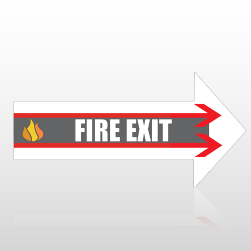 Exit 46 Floor Decal Right Arrow