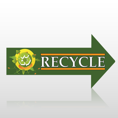 Recycle 43 Floor Decal Right Arrow