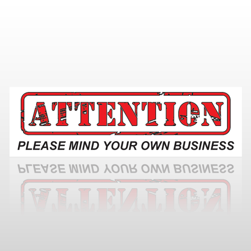 Attention 57 Bumper Sticker