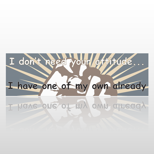 Fist Attitude 100 Bumper Sticker