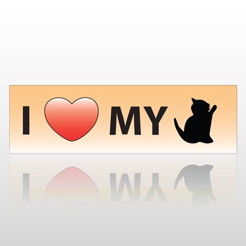 Heart Kitten 52 Bumper Sticker