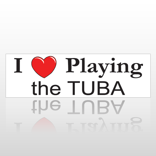 Heart Tuba 156 Bumper Sticker
