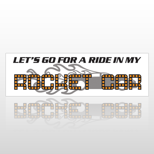 Rocket Car 226 Bumper Sticker