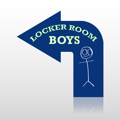 Boys 27 Floor Decal Curved Arrow Left