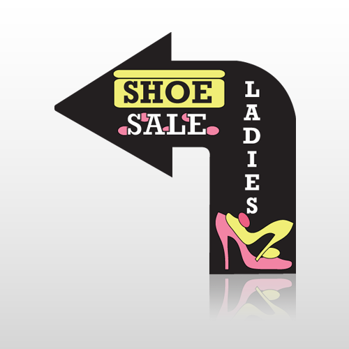 Retail 31 Floor Decal Curved Arrow Left