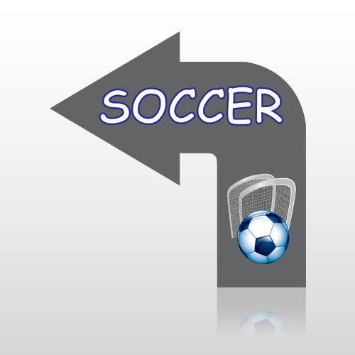 Sports 32 Floor Decal Curved Arrow Left