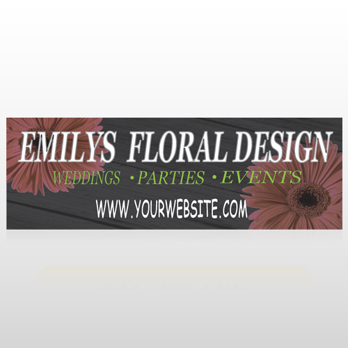 Black And Floral 496 Custom Signs