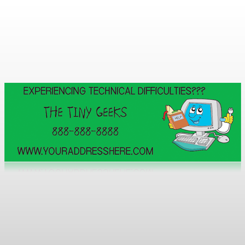 Cartoon Computer 431 Custom Sign