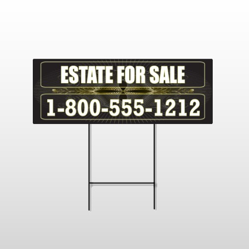 Gold Pin Stripe 655 Wire Frame Sign 