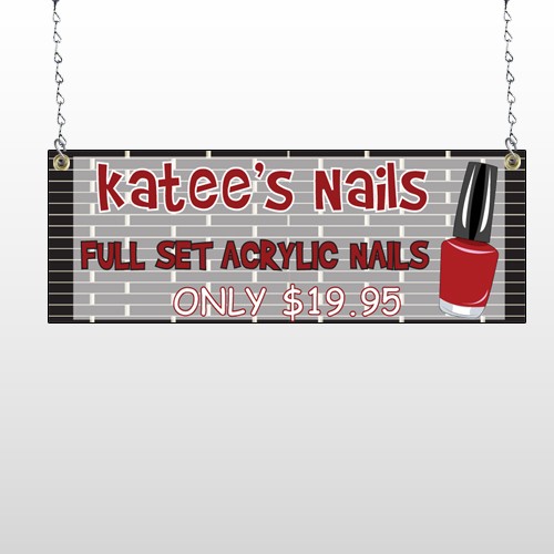 Acrylic Nails 292 Window Sign