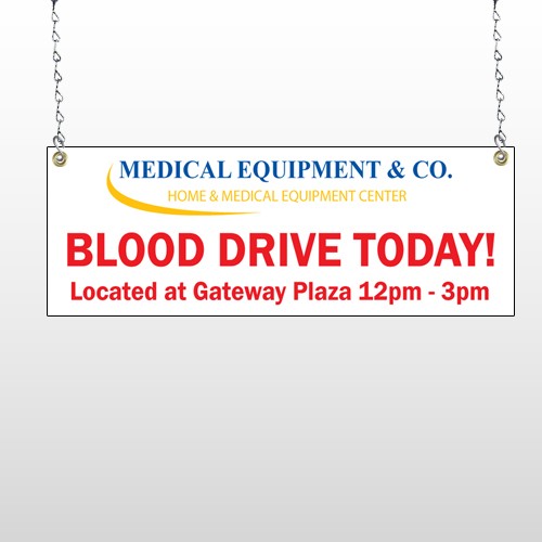 Blood Drive 330 Window Sign
