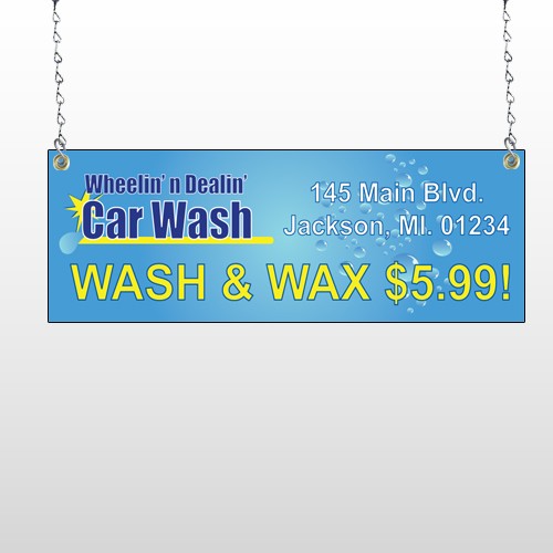 Blue Bubbles 290 Window Sign