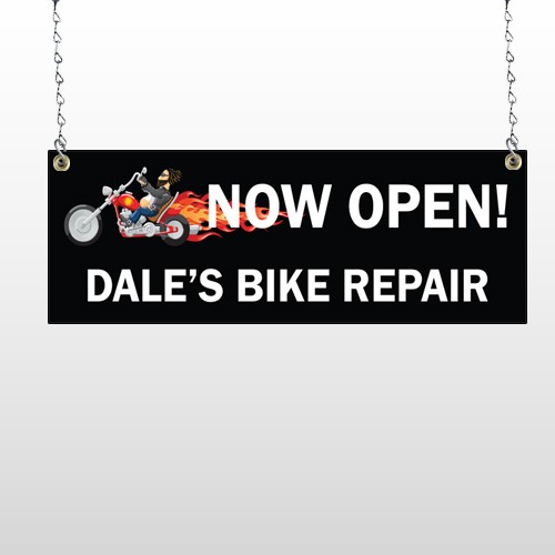 Harley Flames 323 Window Sign