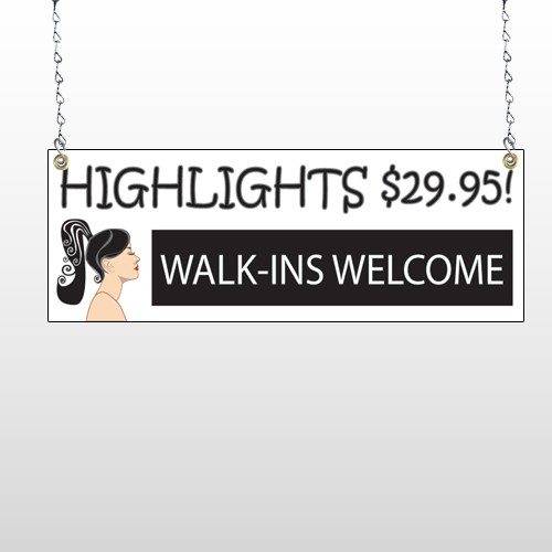 Pretty Girl Hair 290 Window Sign