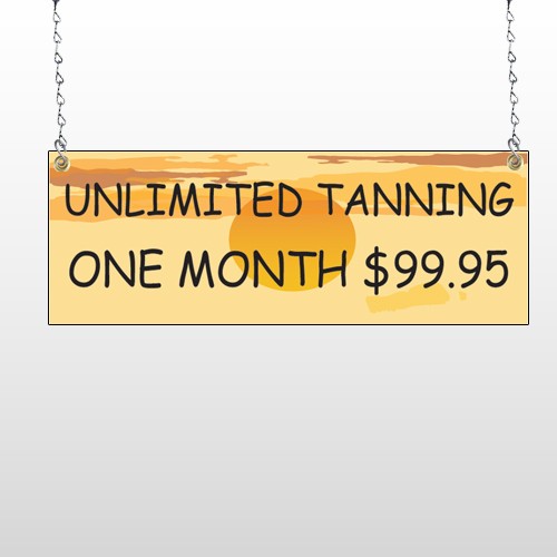 Tanning Sun 296 Window Sign