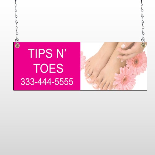 Tips & Toes 488 Window Sign