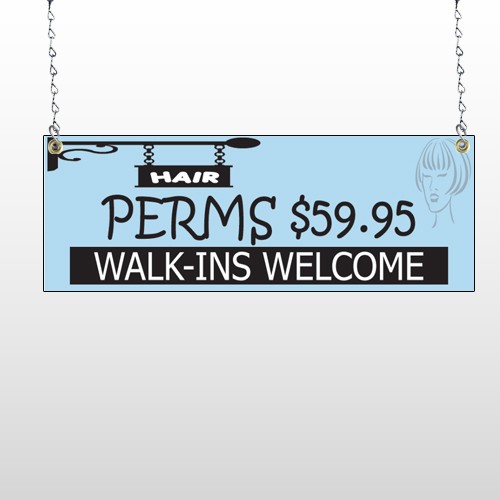 Woman Hair Sign 289 Window Sign