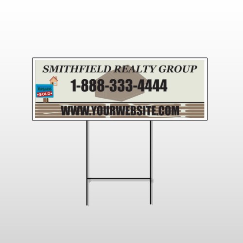 Brown House For Sale 860 Wire Frame Sign
