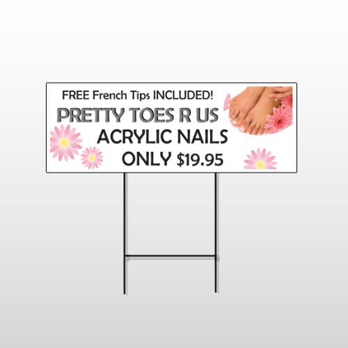 Floral Pedicure 293 Wire Frame Sign