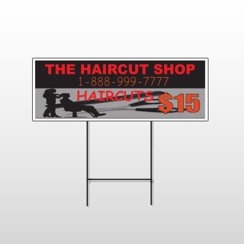 Haircut Scissors 644 Wire Frame Sign