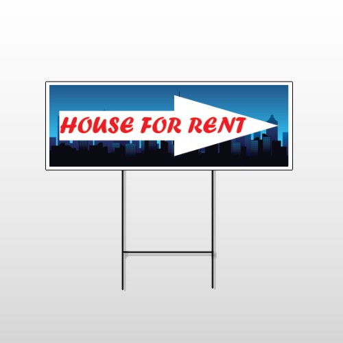House Rent Night City 711 Wire Frame Sign