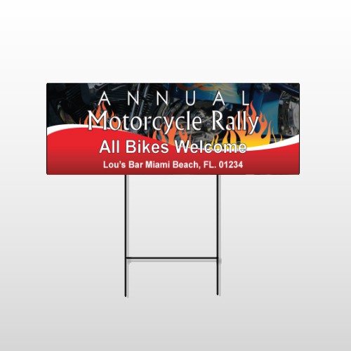 Motorcycle Flame 322 Wire Frame Sign