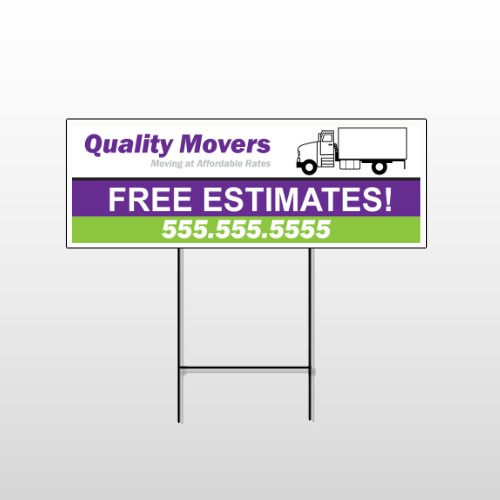 Moving Truck 293 Wire Frame Sign