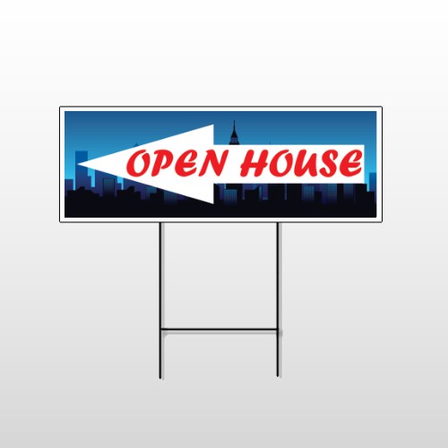 Open House Night City 706 Wire Frame Sign