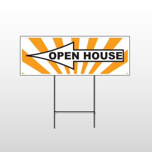 Open Left Arrow 714 Wire Frame Sign